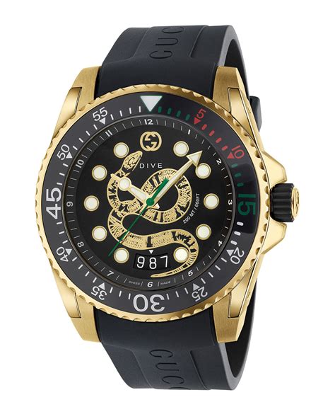 gold gucci watches for men|gucci snake watch men's.